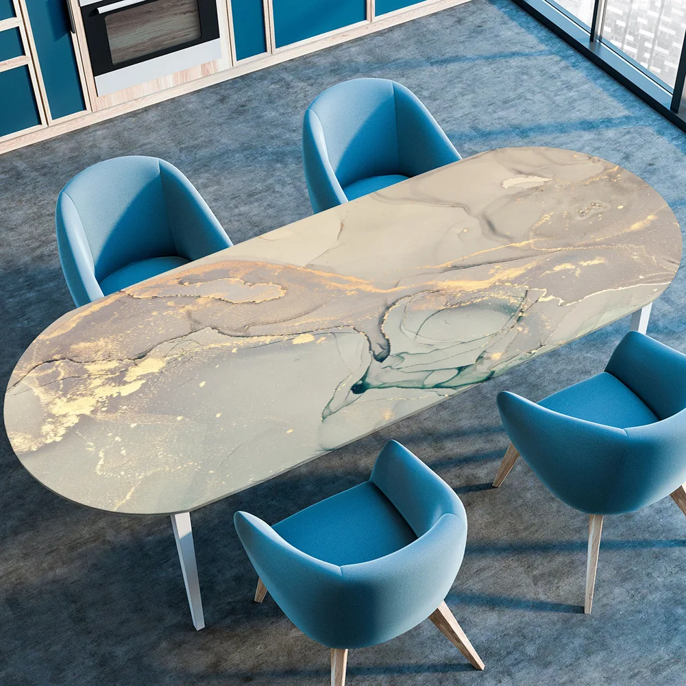 

Скатерть овальная мраморная полиэстер