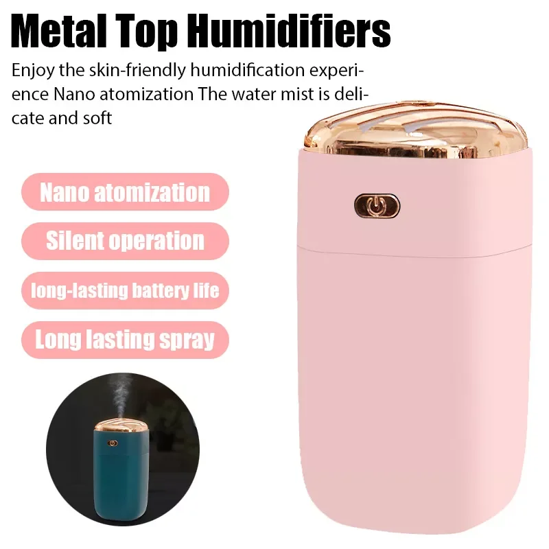 

Portable 280ml Air Humidifier Aroma Oil Humidificador for Home Car Luxury USB Cool Mist Sprayer with Soft Night Light Purifier