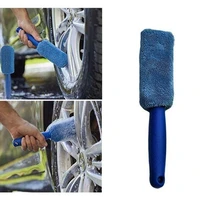 car wash portable microfiber wheel tire rim brush car wheel detail cleaning brush with plastic handle auto washing cleaner tools