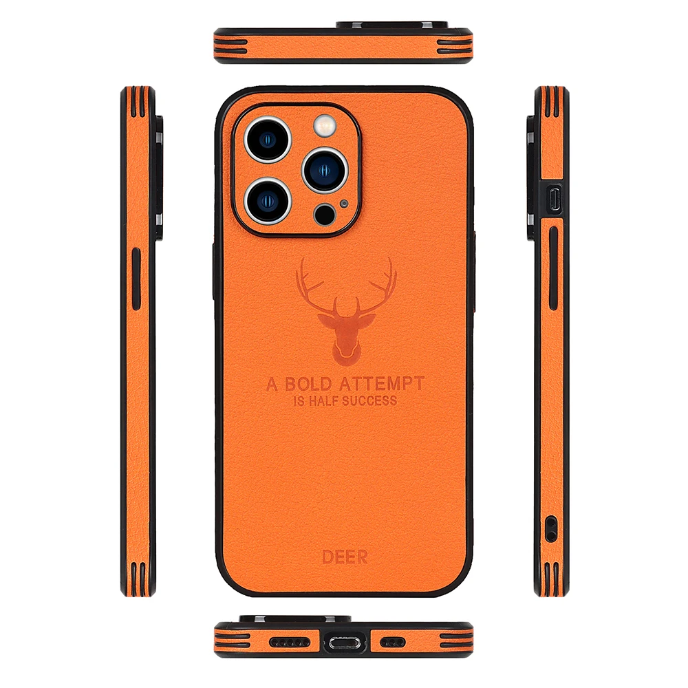 Чехол с рисунком оленя для iPhone 13 12 11 Pro Mini Max XS XR 7 8 Plus противоударный чехол из