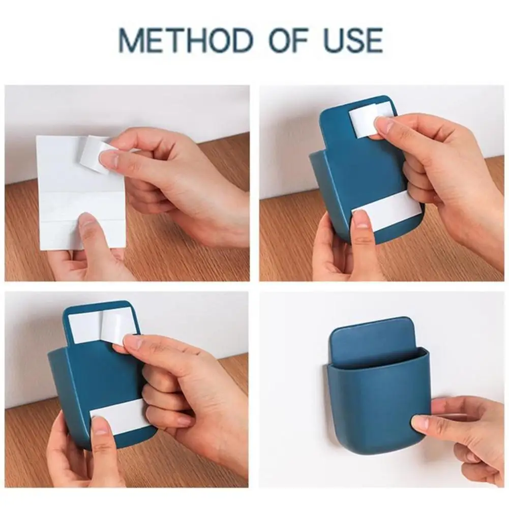 Wall Mounted Organizer Storage Box For Remote Control Air Conditioner Case Self Mobile Phone Plug Holder Stand Rack Home |