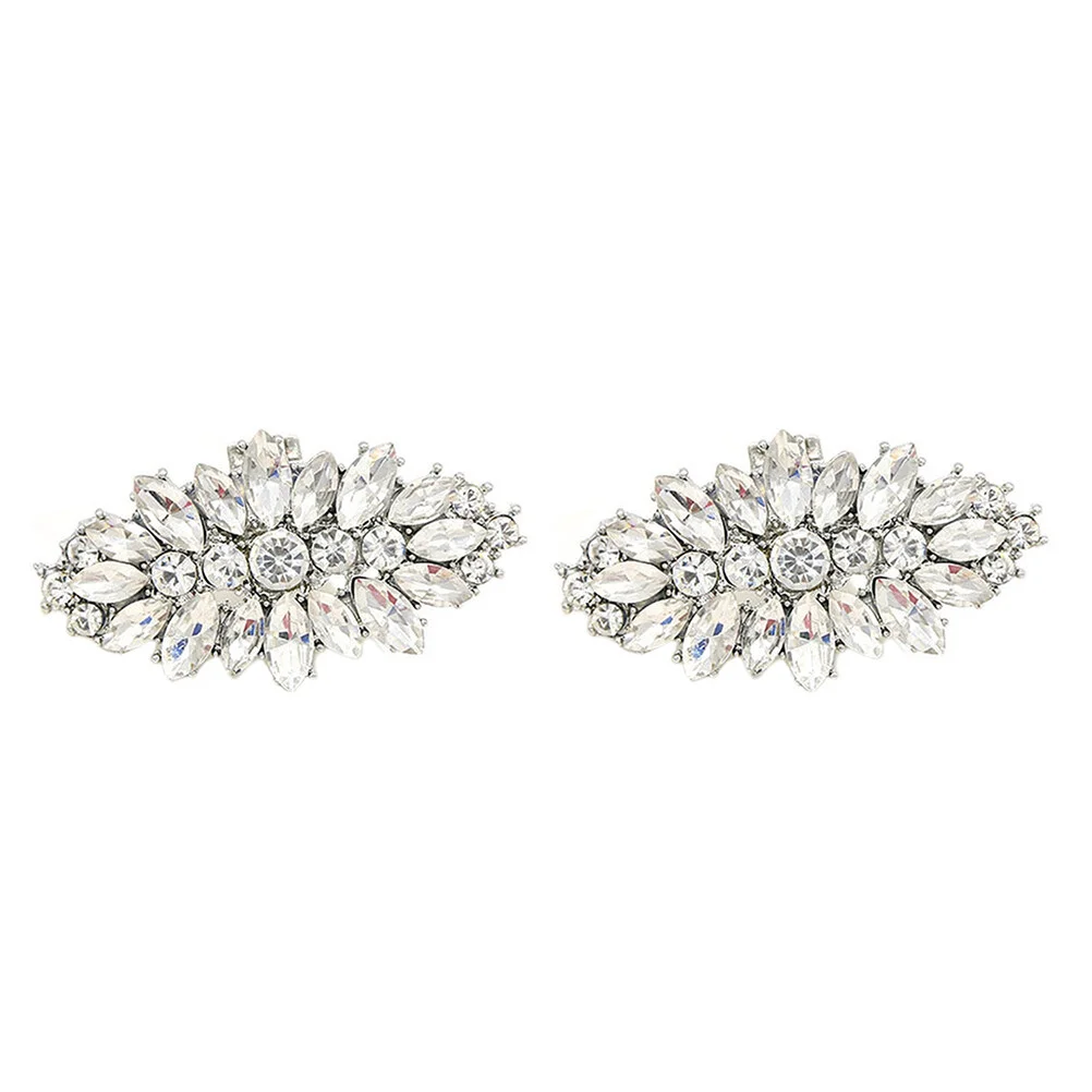 

2 Pcs Decorations Lady Shoes Buckles Alloy Clips DIY Wedding Accessory Creative Diamond Charms Bride Trendy Accessories