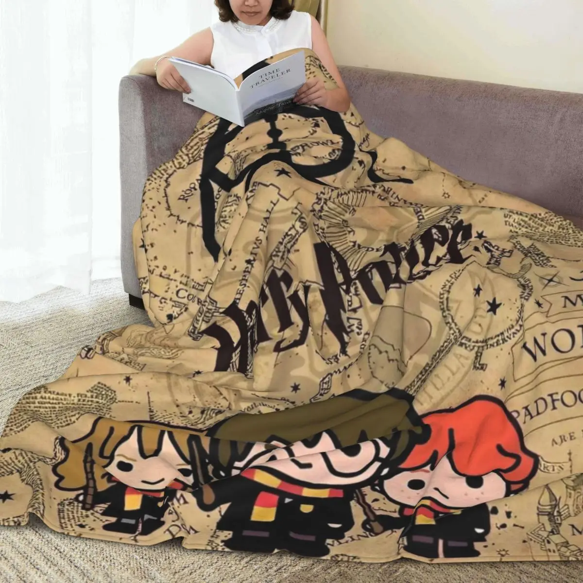 Одеяло из фильма H-HARRY P-POTTER фантазийное литературное романы теплое плюшевое