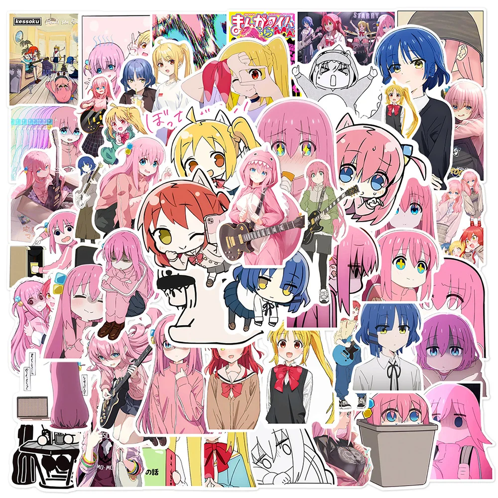 

10/30/50pcs Cute Cartoon BOCCHI THE ROCK! Anime Stickers Laptop Phone Scrapbook Luggage Car Graffiti Waterproof Sticker Kid Toy