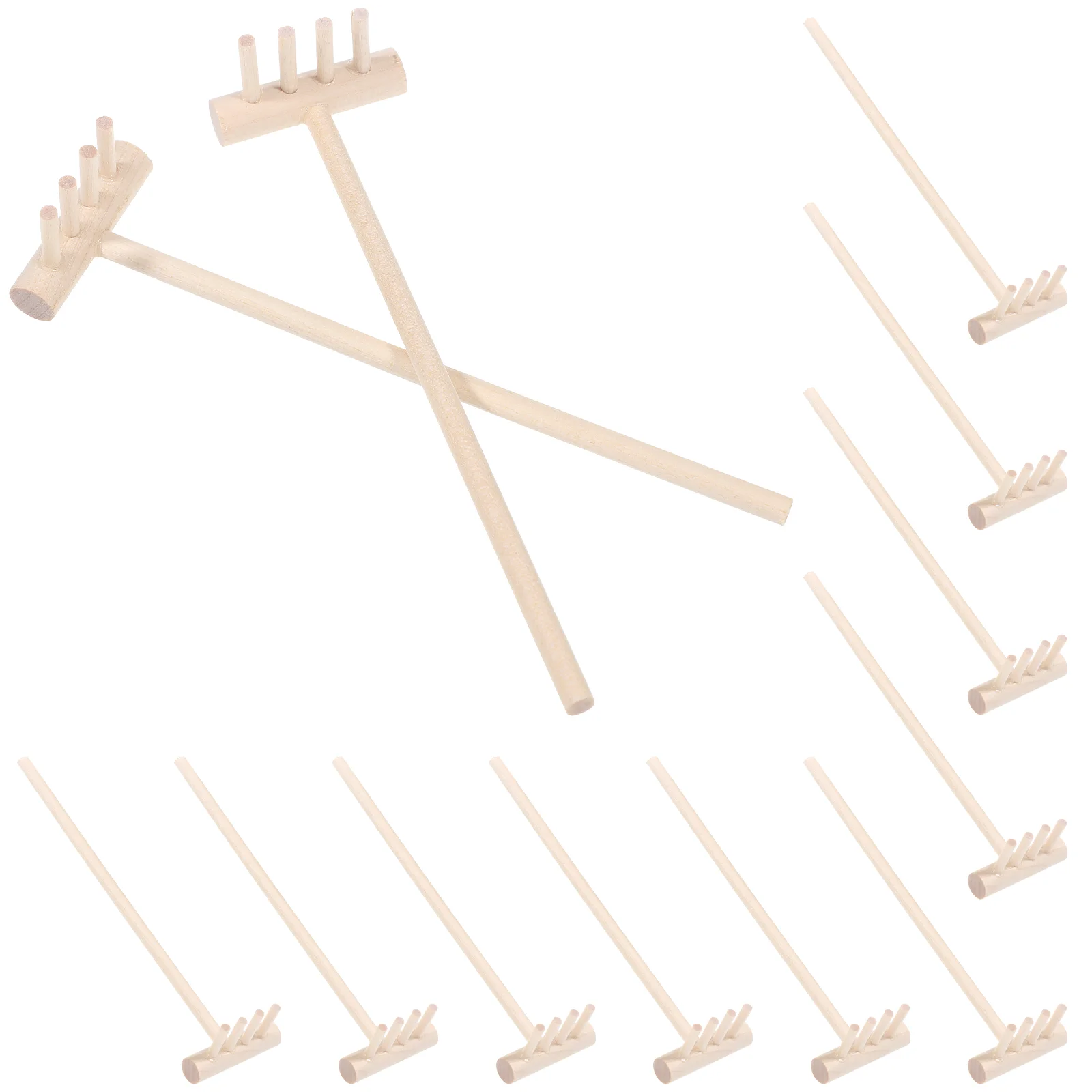 

12 Pcs Sand Rake Four Tine Desktop Zen Garden Tool Mini Animal Toys Accessory Sandbox Micro Room