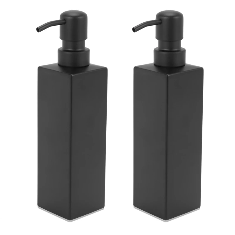 

JFBL Hot 2X New Stainless Steel Handmade Black Liquid Soap Dispenser Bathroom Accessories Kitchen Hardware Convenient Modern