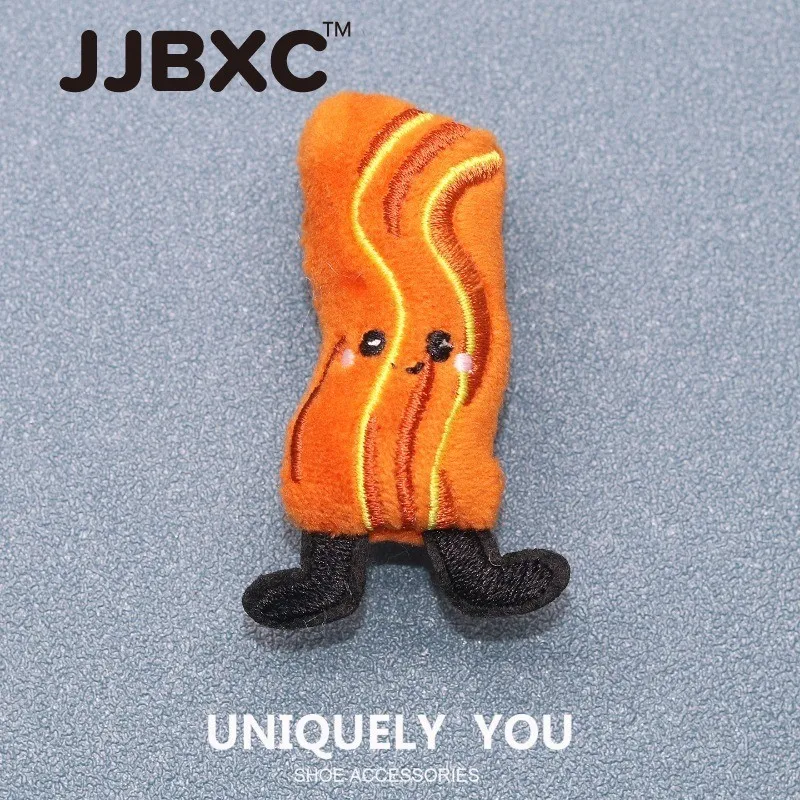 Фото JJBXC CHARM пряжка для обуви крест аксессуары для обуви мультфильм плюшевый тост для гурманов авокадо DIY модная обувь аксессуары №3
