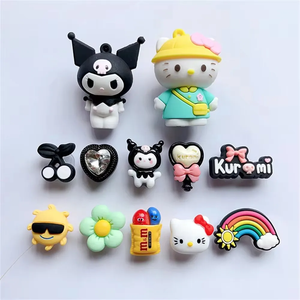 MINISO мультфильм 3D милая кукла Kuromi очаровательные аксессуары для обуви DIY Съемная детская деревянная пряжка (art.: 3920c896e6085) - 3920c896e6085