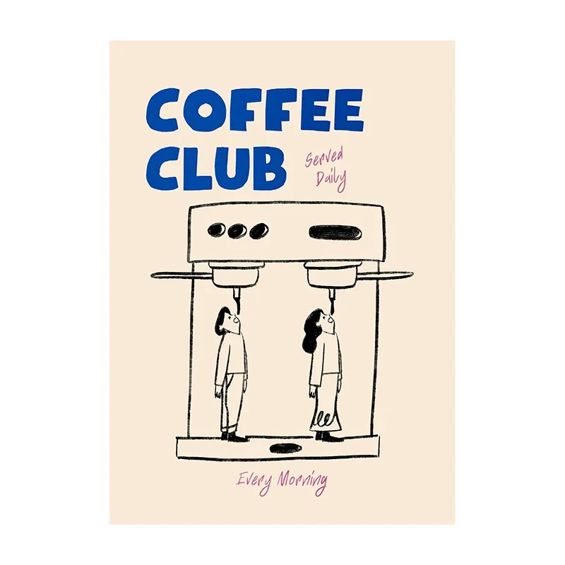 

Абстрактный принт на холсте Coffee Club Diver