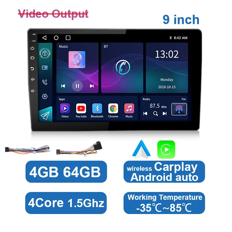 

ESSGOO 2 Din Автомобильный радиоприемник Carplay Android Auto 7 9 10 дюймов 4G 64G Универсальный мультимедийный плеер DSP FM RDS AHD GPS WIFI Авторадио