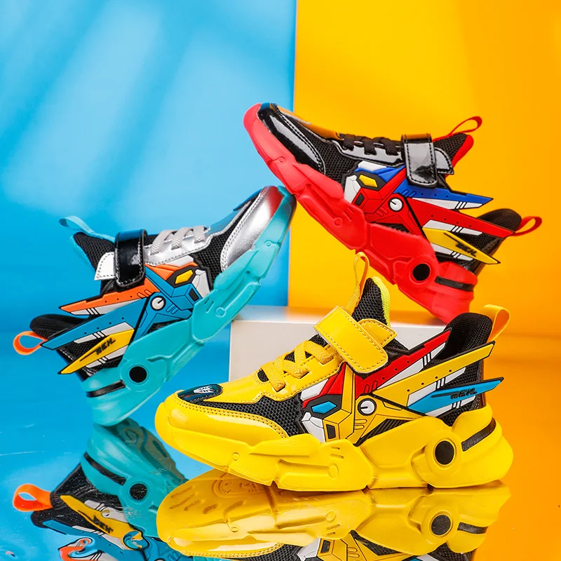 Детские кроссовки для мальчиков дышащие легкие с мягкой подошвой бега |