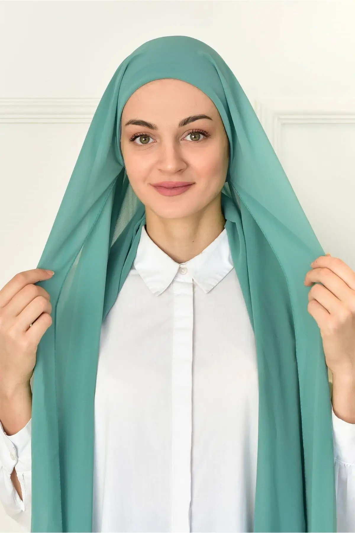 

Practical Boneli Chiffon Shawl Turquoise Hijab Bone Beach Clothing