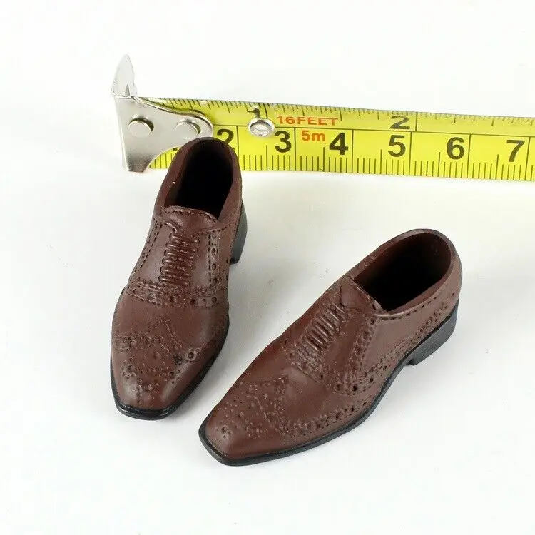 

M5-3-6 1/6th Male Soldier Leather Shoes Model for 12" Figure Doll Toys