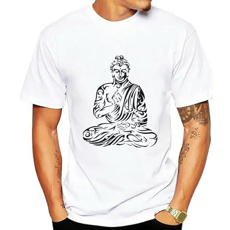 

Будда буддийский мир Йога буддизм японская китайская мужская футболка
