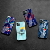eurovision phone case tempered glass for iphone 13 12 mini 11 pro xr xs max 8 x 7 plus se 2020 cover
