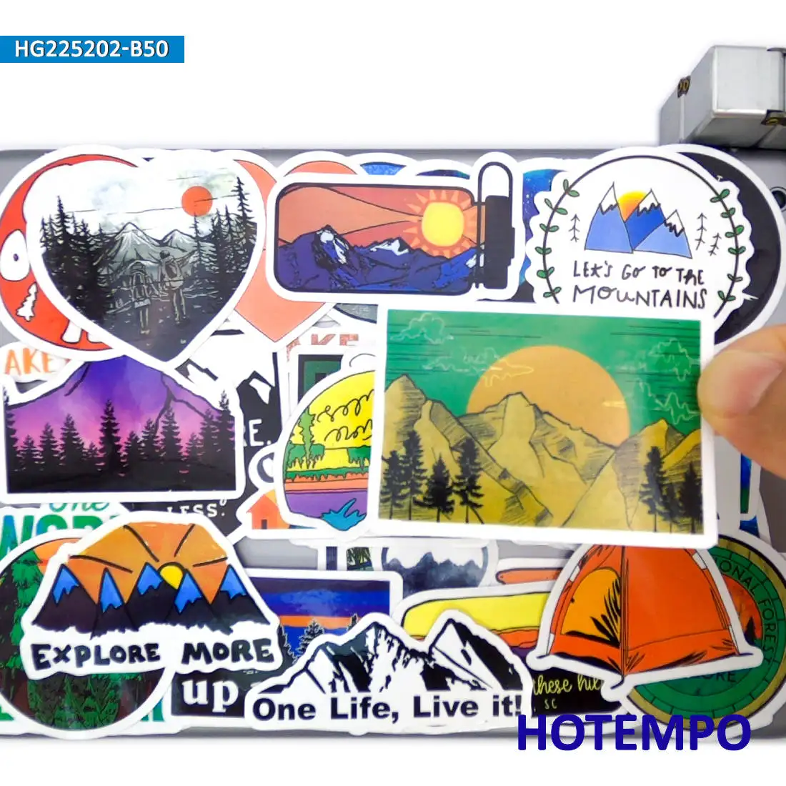 

20/30/50Pieces Go Outside Style Decals Camping Climbing Hiking Funny Travel Stickers for Scrapbook Car Bike Phone Laptop Sticker
