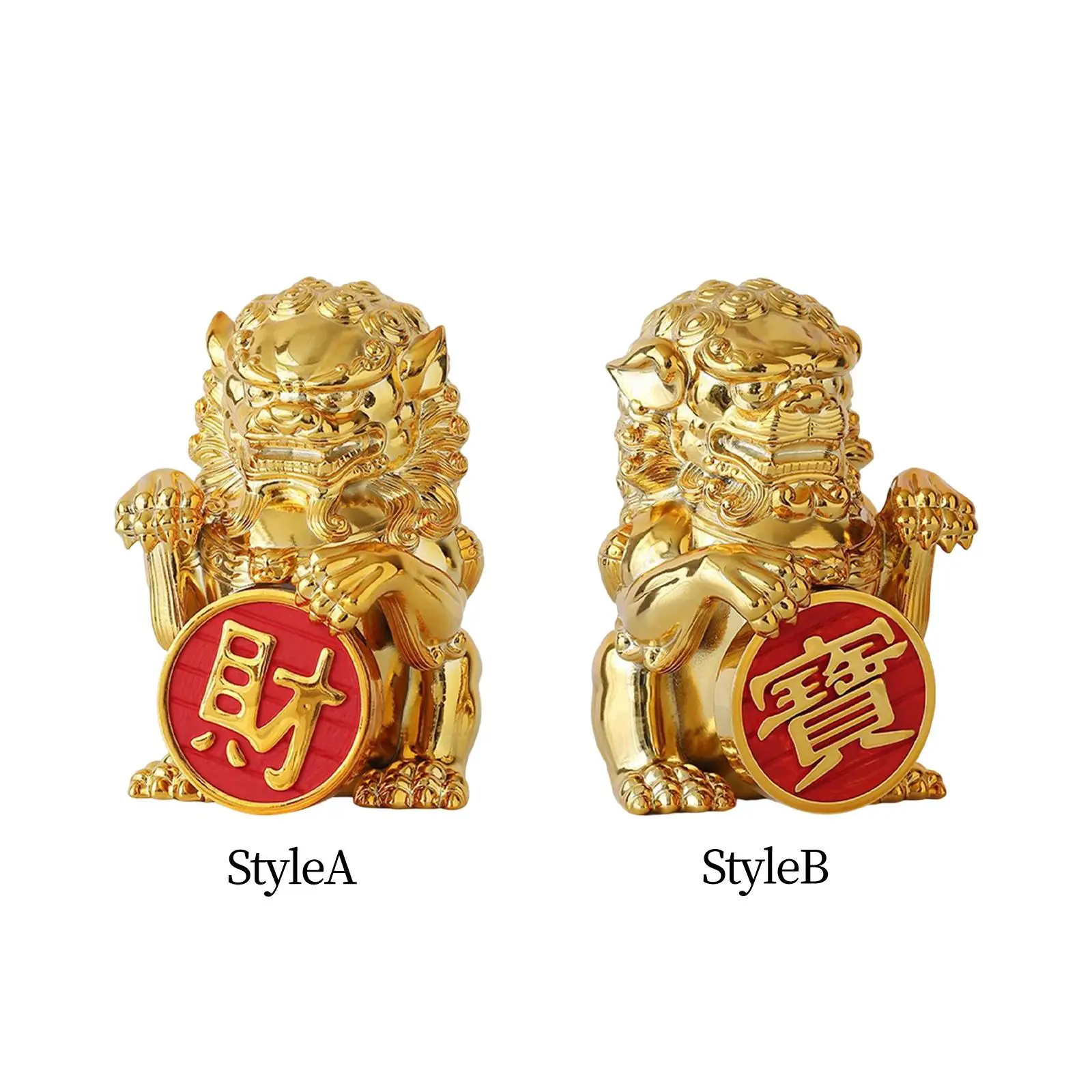 

European Style Lion Statue Lion Figurine Art Crafts Resin Ornaments for Shelf Dining Room Desktop Entrance Birthday Gift