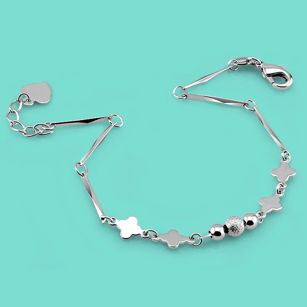 

Fashion OL Bracelet Women 925 Sterling Silver Charm Chain Length 18CM Anti Allergy All Match Girls Gift Pulsera Armbanden