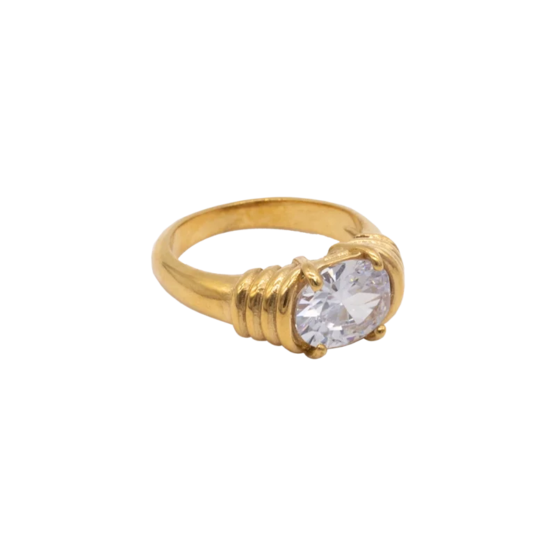 

Dasein ACC NEW 18k Gold High Color Retention Wedding Stainless Steel Jewelry High Quality Fashion Colorful 5A Zircon Ring