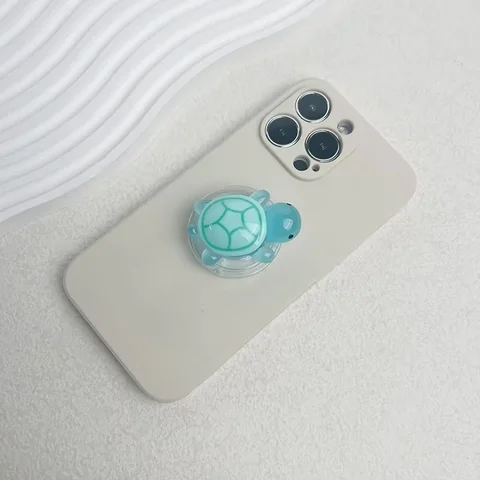 Корейский милый светящийся черепаховый держатель для телефона Griptok, кольцо на палец, поддержка iPhone, чехлы Samsung, Grip Tok, кронштейн для розетки, подарок для девочки