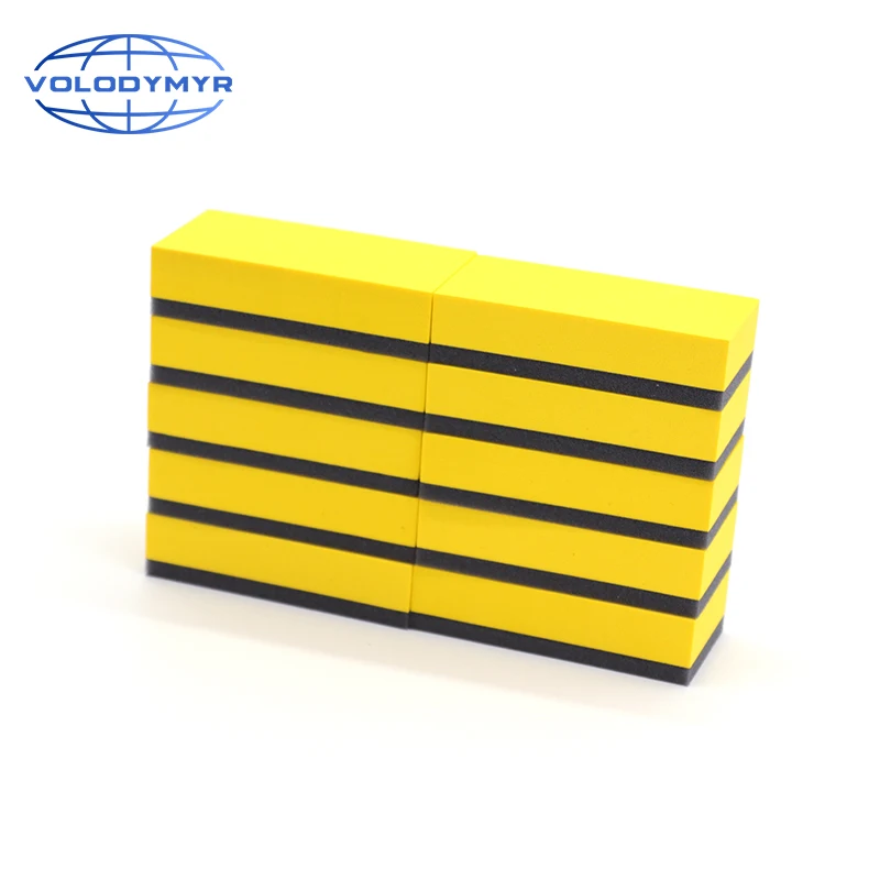

Ceramic Coating Sponge with Yellow EVA Handle 10pcs 8*4*2cm Nano Wax Applicator Pad for Car Care Auto Cleaning Detailing Waxing