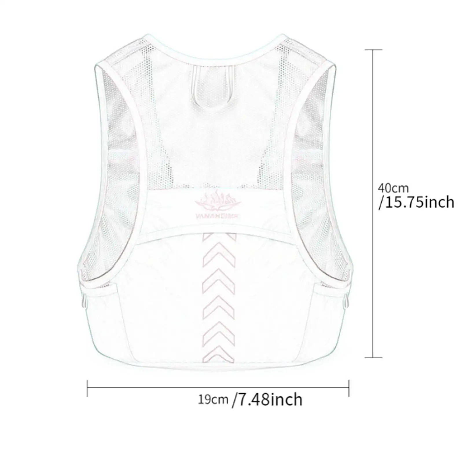 Жилет для бега большой вместимости с несколькими карманами Легкий рюкзак
