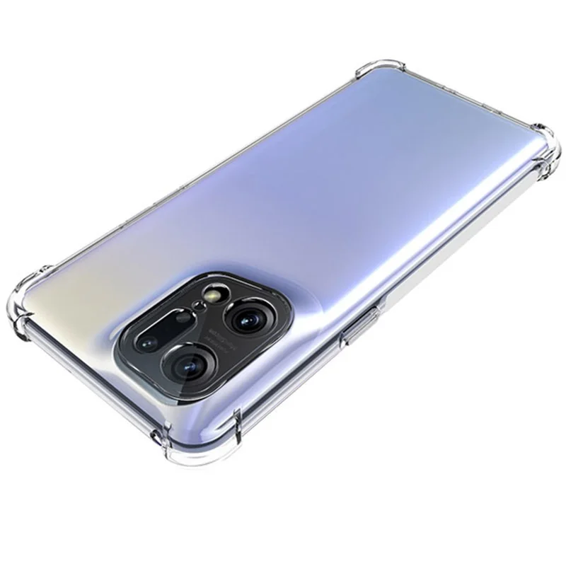 for oppo find x5 x3 x2 pro thickened four corner anti drop airbag phone case all inclusive edge transparent tpu protection cover free global shipping
