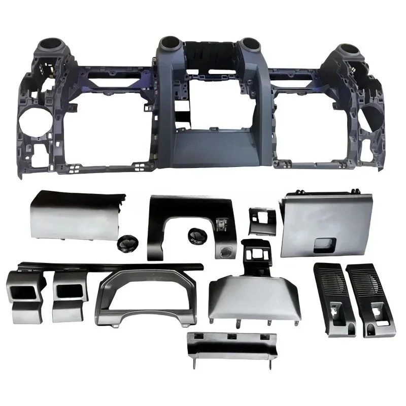 Фото Накладка на приборную панель для Land Cruiser LC70 Pick up, LC76, LC79, FJ79 (2007-2024), коричневая/черная №2