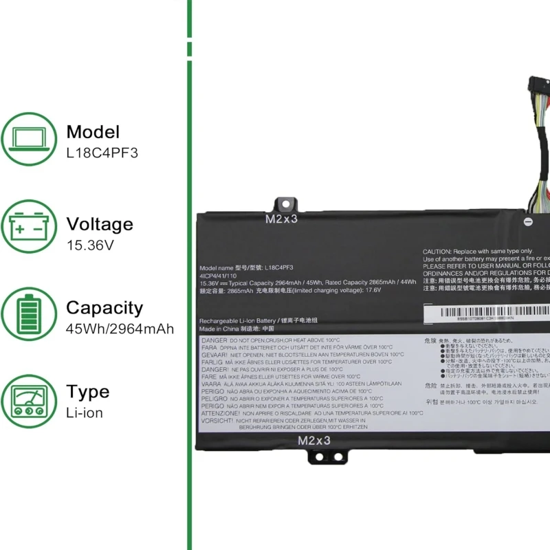 Фото Новая батарея L18C4PF3 L18M4PF4 L18M4PF3 L18C4PF4 для Lenovo IdeaPad C340-14API C340-14IWL S540-14API S540-14IML Series, 4 элемента №4