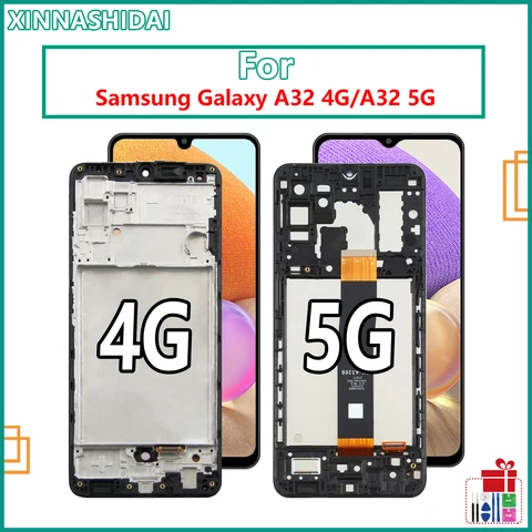 ЖК-дисплей для Samsung Galaxy A32 4G, ЖК-дисплей, дисплей с сенсорным экраном, Замена для Samsung A32, телефон