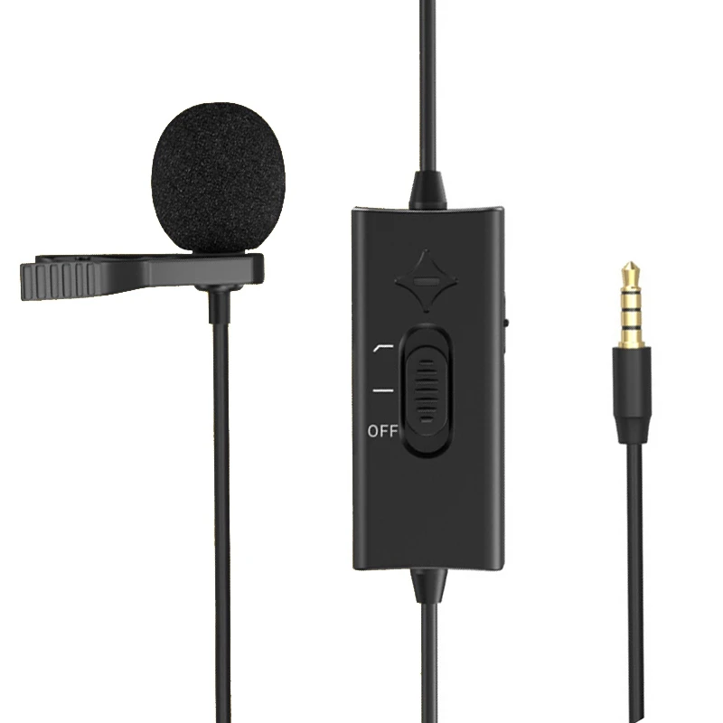 

Петличный микрофон 3,5 мм, профессиональный микрофон с шумоподавлением для записи аудио и видео для телефона/камеры/интервью/Vlog