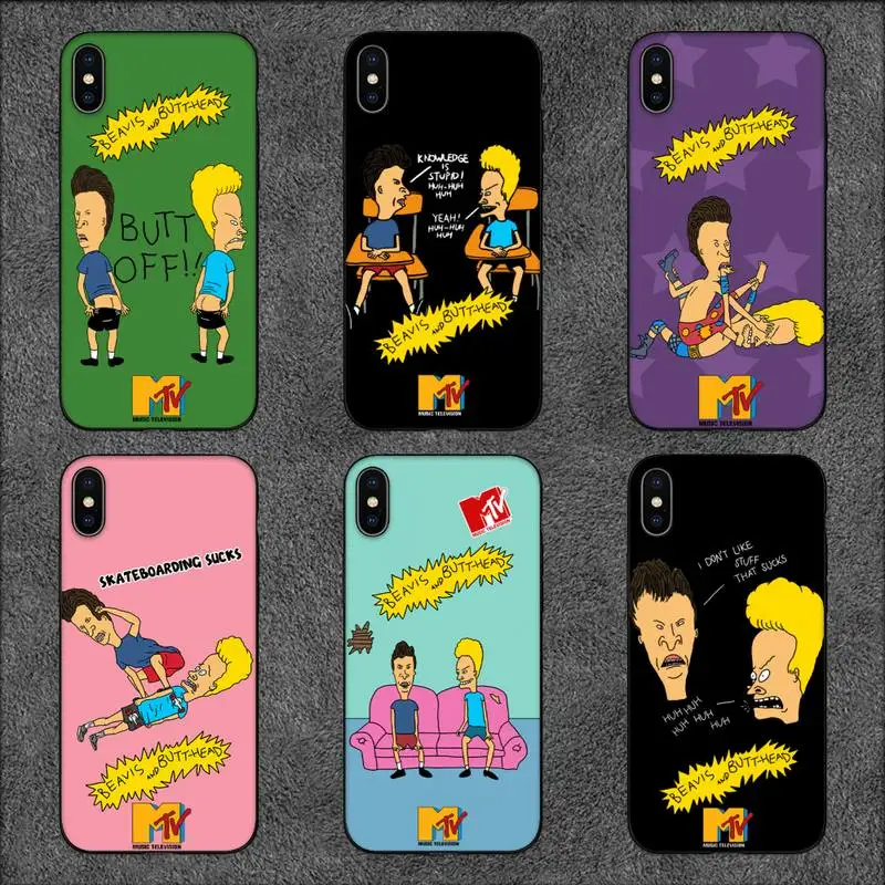 

Beavis and Butt-Head Phone Case For iPhone 11 12 Mini 13 14 Pro XS Max X 8 7 6s Plus 5 SE XR Shell