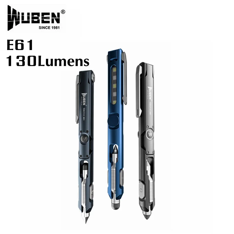 

WUBEN Geock E61 Penlight 130Lumen Waterproof Rechargeable Multifunction Pen Flashlight with Magnet For EDC Camping Self-Defense