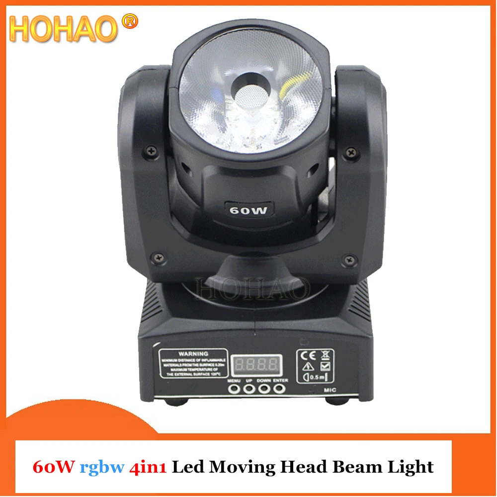 

Factory Price 4X 1pcs 60w RGBW 4IN1 Led Moving Head Beam Light Dj Disco Bar KTV Rooms Party Dmx512 Voice-Activated Effect Stage