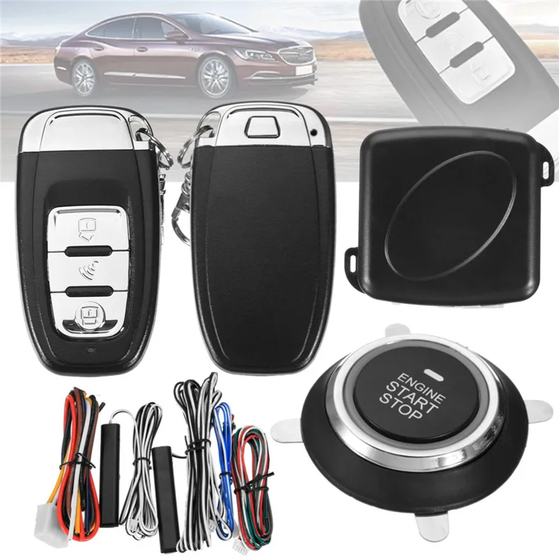 

9Pcs Diy Car SUV Smart Key Keyless Car Alarm System Remote Engine remote control starter Push Button Start Touch Password Entry