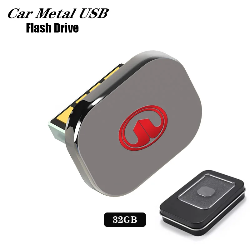 

32GB Car Metal USB Flash Drive Pendrive for Great Wall Poer M4 Wingle 5 Safe Voleex C30 Hover H5 Wingle 7 Pao H3 Car Accessories