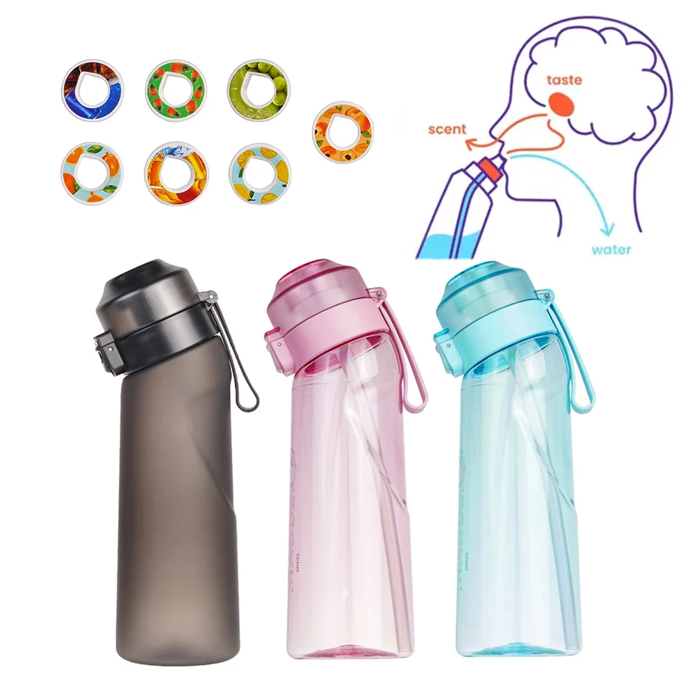 

Flavoring drink met smaken scent fruit flavour tritan plastic water bottle drinkfles with flawour flavor pod