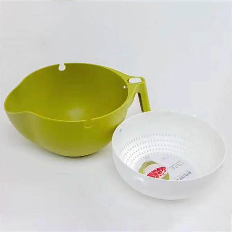 Креативный двухслойный дуршлаг для мытья корзины кухонные инструменты сливная