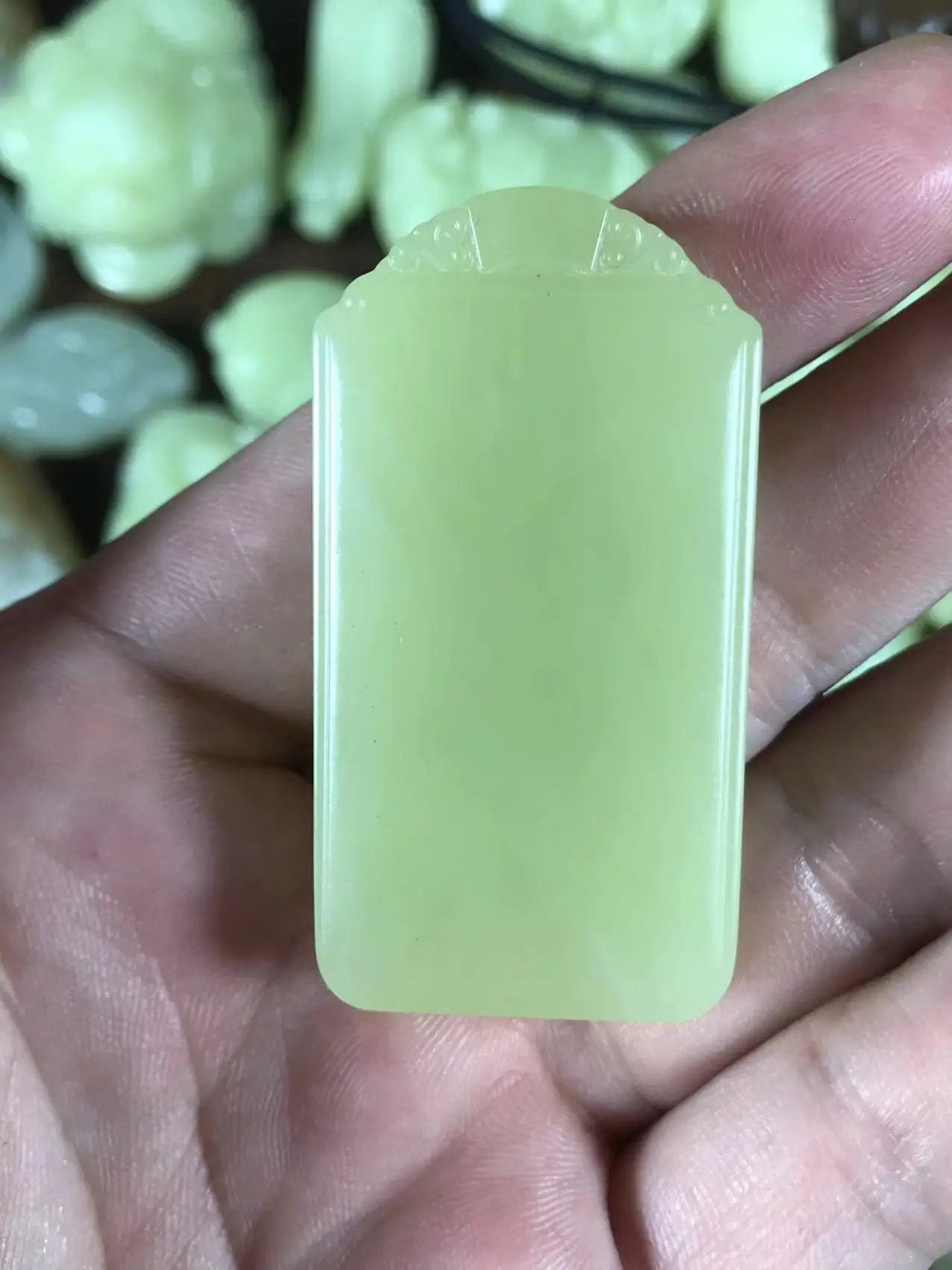 

Natural hetian jade A HandCarved white lucky safety jade jadeite jade necklace pendant jade necklaces jewelry woman men