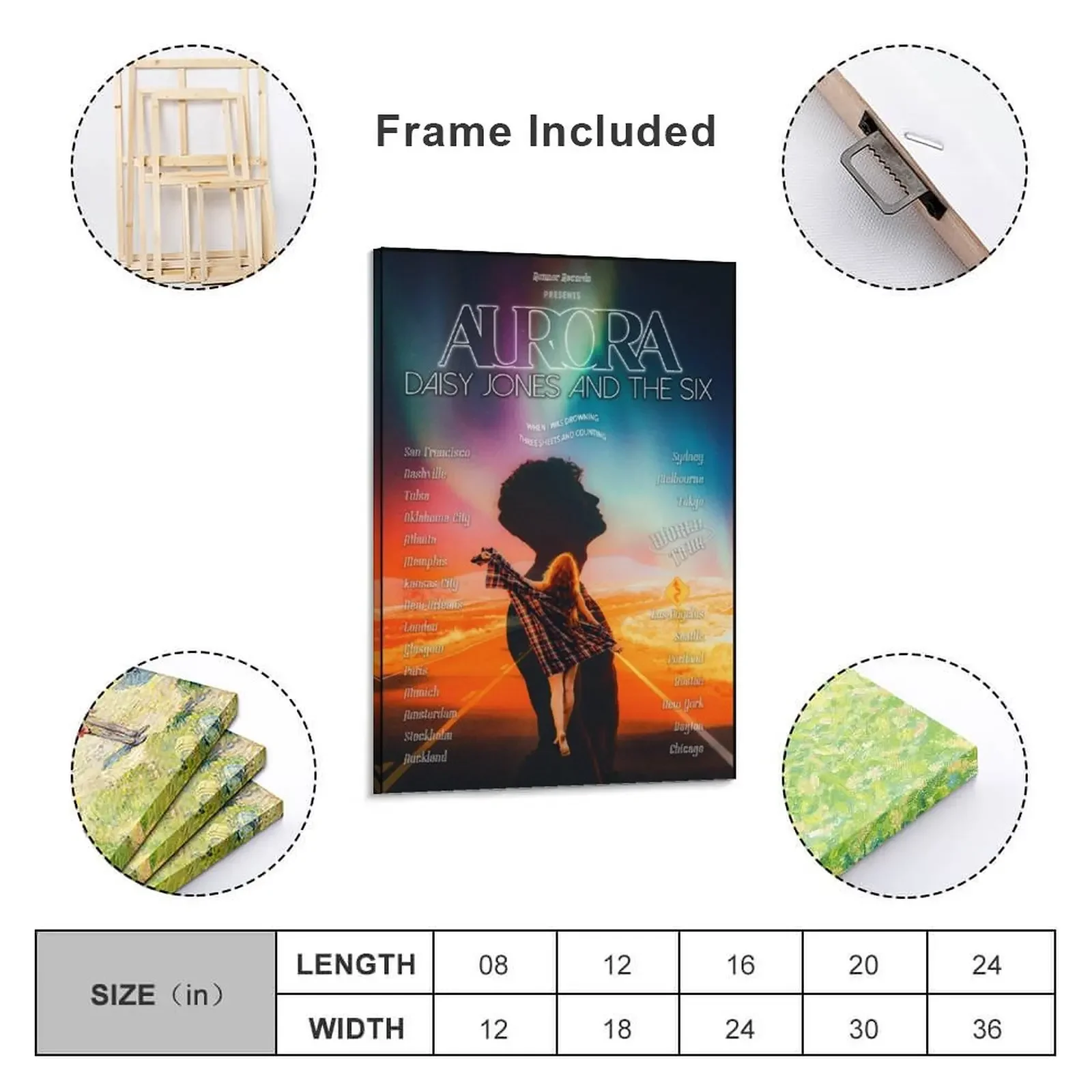 Печать на холсте AURORA WORLD TOUR - DAISY JONES AND THE SIX