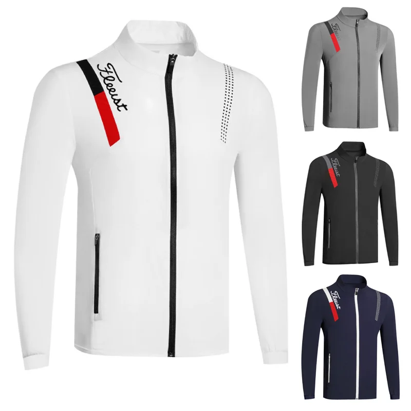 

Men's Golf Jacket Summer Sports Coat Thin Breathable Windbreaker for Men
