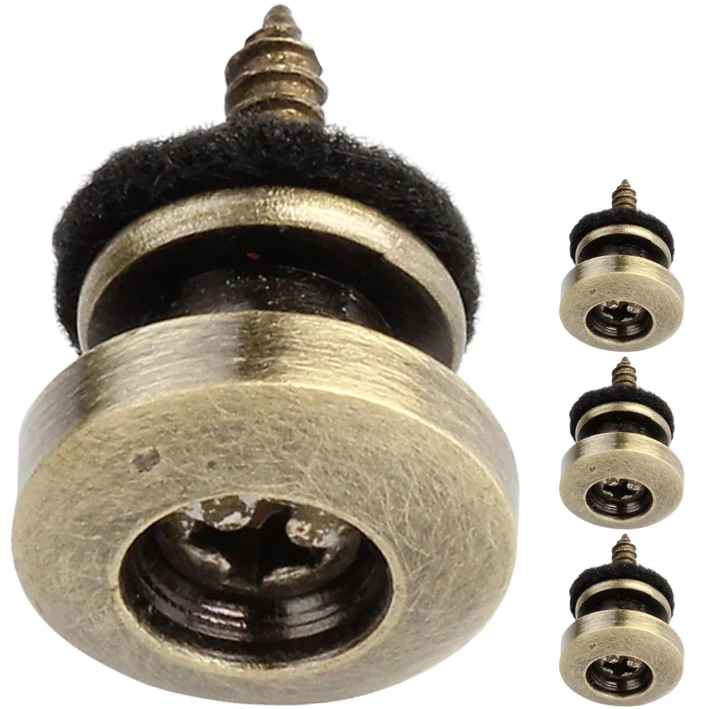 

4pcs Replacement Guitar Strap Locks Studs Strap Retainer Ukulele Strap Metal Locks