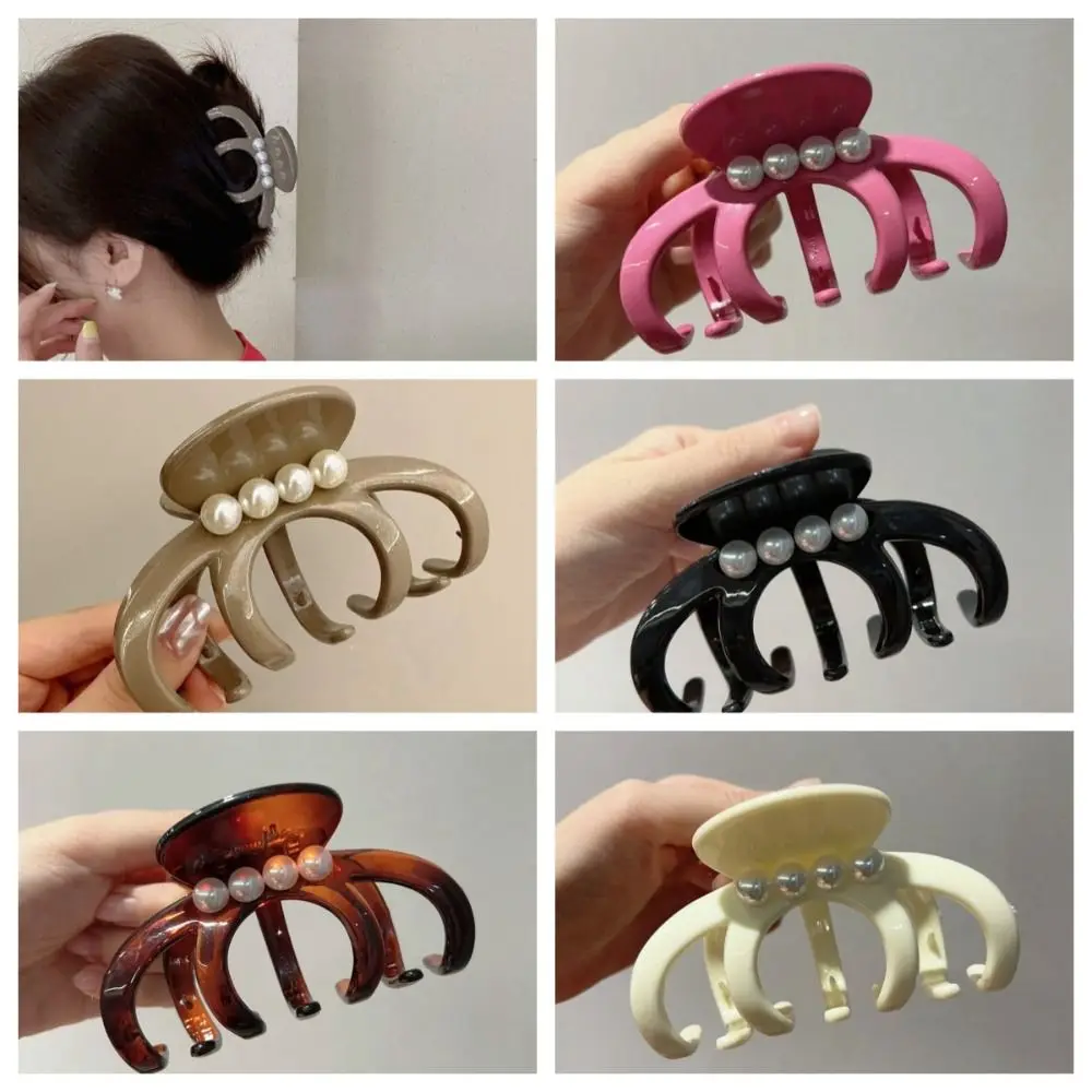 

Модные жемчужные заколки для волос в Корейском стиле для фотодержателя большие акриловые заколки для волос Зажимы заколка для волос аксессуары для волос