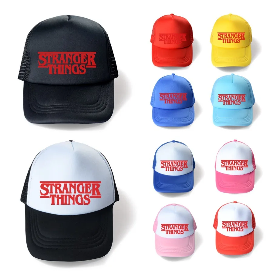 

Children's Stranger Things Kids Baseball Cap for Girls Boy Hats Sunscreen Baby Hat Hip Hop Printed baseball cap Kids Caps