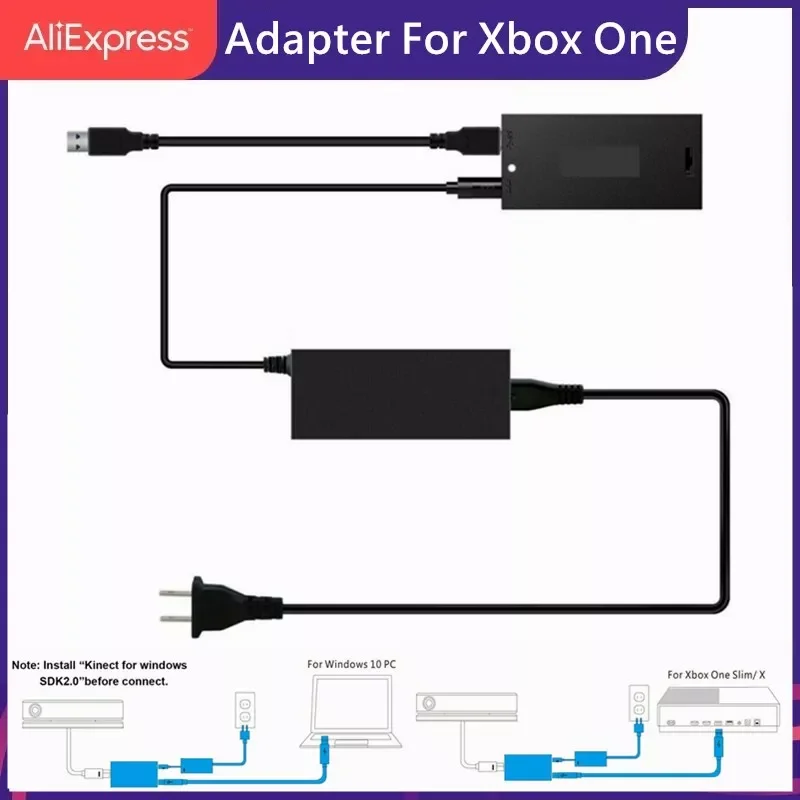 

Kinect Adapter Motion Camera For Xbox One S / Xbox One X Windows 8 8.1 10 PC Advanced AC Power Adapter Connector Power Supply