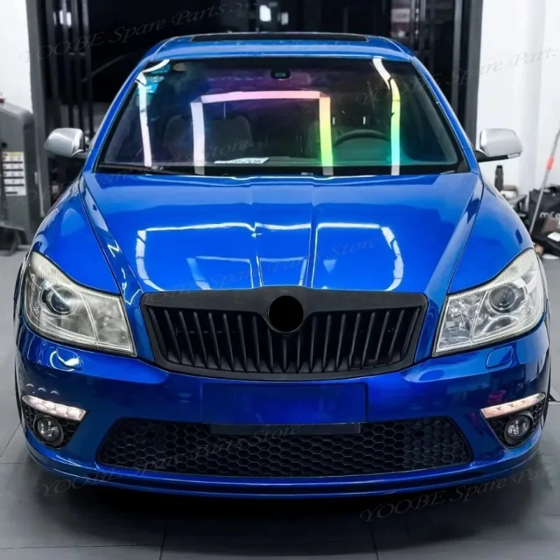 Фото Передняя решетка бампера (ноздри) для Skoda Octavia 2010-2014, решетки воздухозаборника, защитная накладка на бак, элементы обвеса кузова №2