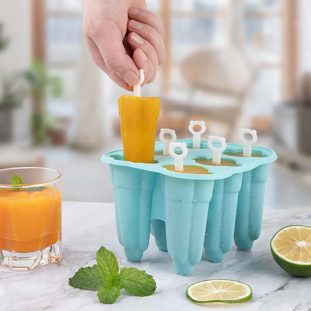 

Good Popsicle Maker Mold Non-stick Anti-deformed Freezer Safe Ice Cream Tray Ice Cream Mold Popsicle Mold 1 Set