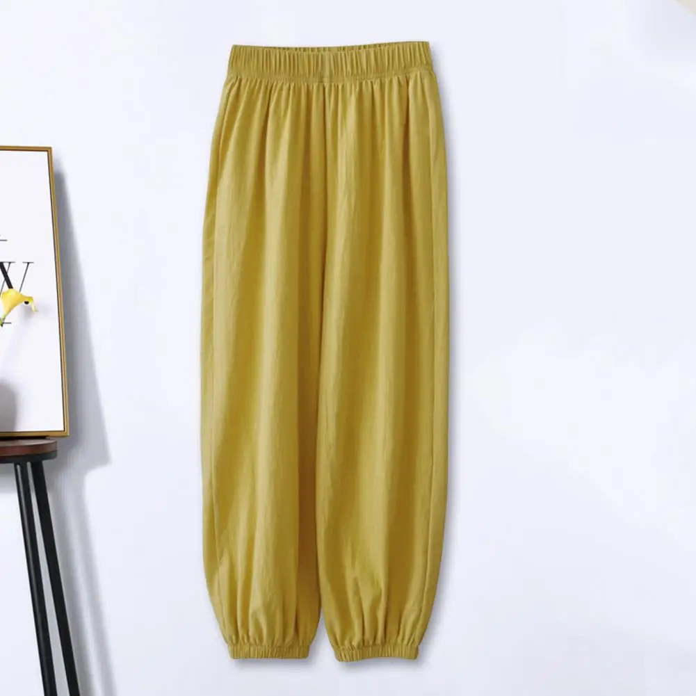 

Lady Pants Deep Crotch Women Summer Trousers Pure Color Women Summer Trousers