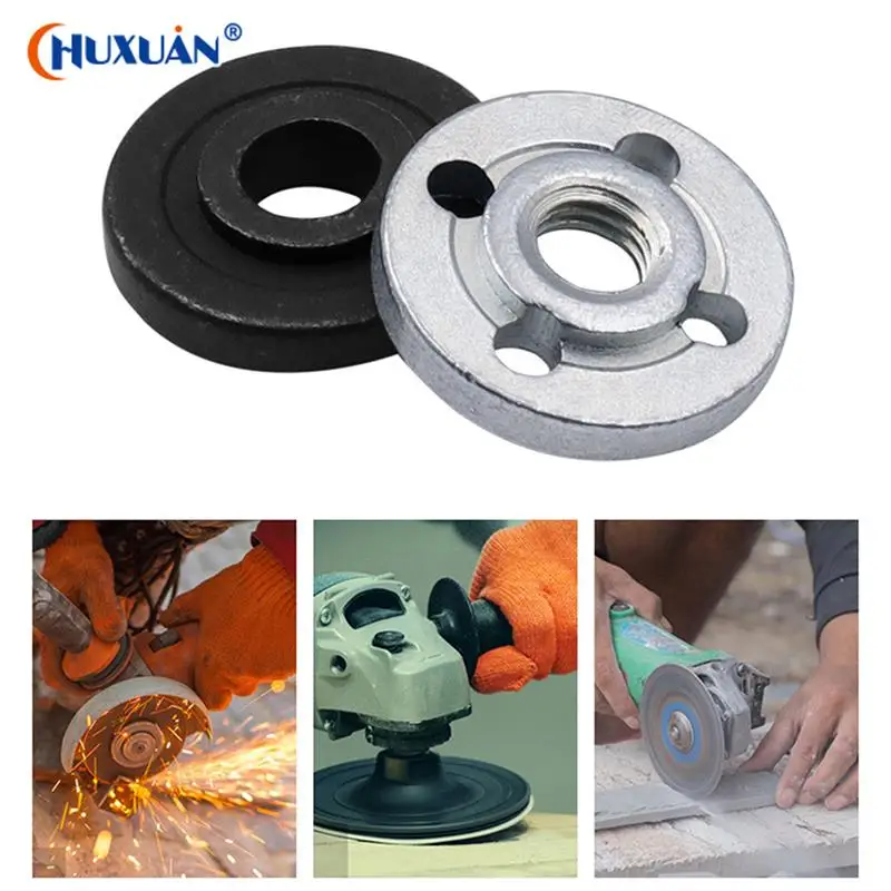 

2pcs High Quality Stainless Steel Lock Nuts Flange Nut Inner Outer Kit Angle Grinder Electric Tool Accessories