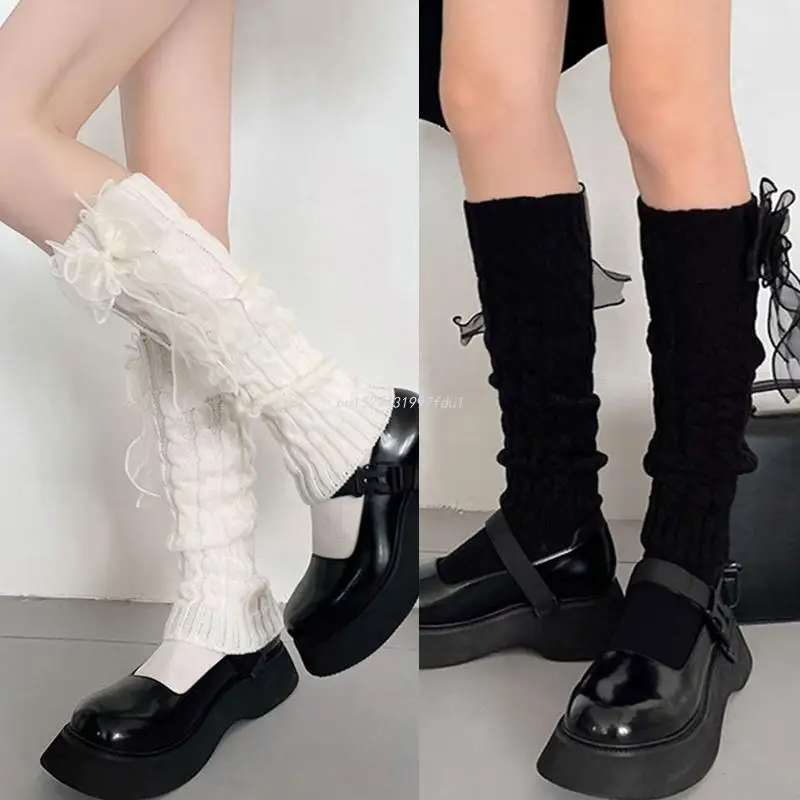 

Slouch Socks Long Knitted JK Socks Women Jk Stocking Leg Warmers Loose Knee Thigh High Knit Loose Stocking